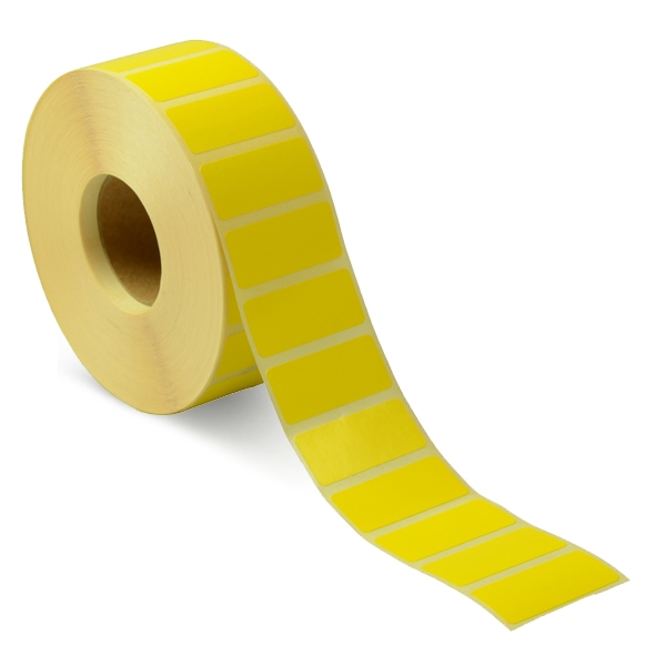 Etiketter 38 x 17 mm, gul, Etiketter med löpande nummer. Du väljer själv nummerföljd.