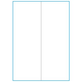 A4-etiketter, 2 lång slids etiketter/ark, 105,0 x 295,3 mm, vit matt, 100 ark - Etiketter på A-4 ark, vit matt