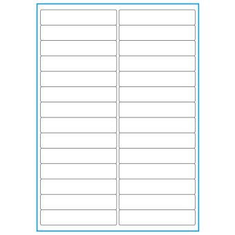 A4-28, 28 Stansade etiketter/ark, 99,0 x20,0 mm, vit matt, 100 ark - Etiketter på A-4 ark, vit matt