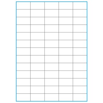 A4-65 slids, 65 stansade etiketter/ark, 42,0 x 22,7 mm, vit matt, 100 ark - Etiketter på A-4 ark, vit matt