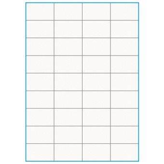 A4-36 slids, 100% Recycled, 36 stansade etiketter/ark, 52,5 x 32,8 mm, benvit/matt, 75 ark - A-4 etiketter, 100% recycled