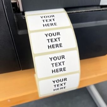 Etiket 35 x 25 mm, hvid, 1000 stk., permanent lim - 