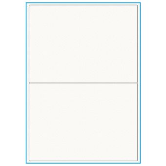 A4-2, 100% Recycled 2 stansade etiketter/ark, 199,6 x 143,5 mm, benvit/matt , A5, 75 ark - A-4 etiketter, 100% recycled