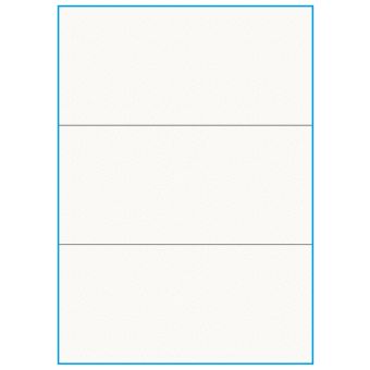 A4-3 slids, 100% Recycled, 3 stansade etiketter/ark, 210,0 x 98,4 mm, benvit/matt, 75 ark - A-4 etiketter, 100% recycled