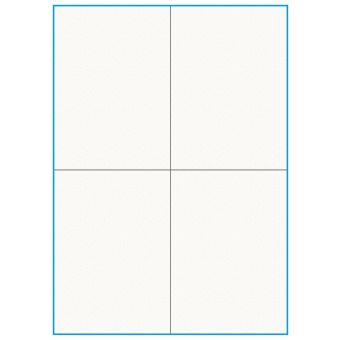 A4-4 slids, 100% Recycled, 4 stansade etiketter/ark, 105,0 x 147,6 mm, benvit/matt, 75 ark - A-4 etiketter, 100% recycled