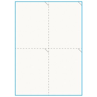 A4-4 perf., 100% Recycled 4 stansade etiketter/ark, 105,0 x 147,6 mm, benvit/matt, 75 ark - A-4 etiketter, 100% recycled