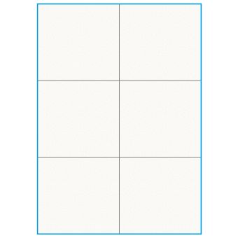 A4-6 slids, 100% Recycled, 6 stansade etiketter/ark, 105,0 x 98,4 mm, benvit/matt, 75 ark - A-4 etiketter, 100% recycled