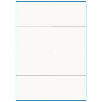 A4-8 slids, 100% Recycled, 8 stansade etiketter/ark, 105,0 x 73,8 mm, benvit/matt, 75 ark - A-4 etiketter, 100% recycled