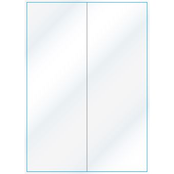 A4-2 slids, Gloss, 2 stansade etiketter/ark, 105,00 x 295,3 mm, vit/gloss , 100 ark - Etiketter på A-4 ark, vit blank