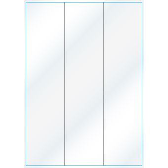 A4-3-lång slids, Gloss, 3 stansade etiketter/ark, 70,0 x 295,3 mm, vit/gloss  100 ark - Etiketter på A-4 ark, vit blank