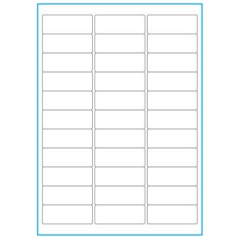 A4-etiketter, 33 stansade etiketter/ark, 64,0 x 24,3 mm, heavy duty, 50 ark - Etiketter på A-4 ark, heavy duty