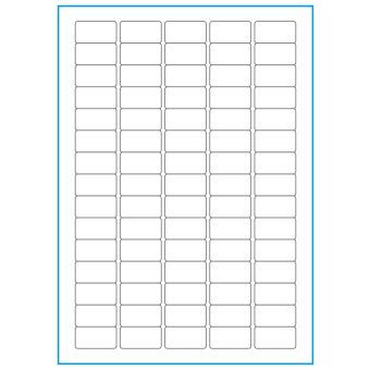 A4-etiketter, 75 stansade etiketter/ark, 34,0 x 18,0 mm, heavy duty, 50 ark - Etiketter på A-4 ark, heavy duty