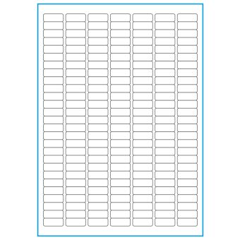 A4-etiketter, 189 stansade etiketter/ark, 25,4 x 10,0 mm, heavy duty, 50 ark - Etiketter på A-4 ark, heavy duty