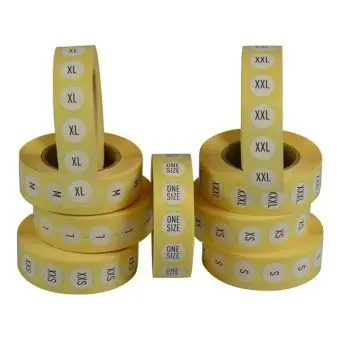 Storleksmärken, en rulle av varje , totalt 9.000 st. - Diverse
