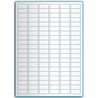 A4-etiketter, 120 stansade etiketter/ark, 30,0 x 14,0 mm, transparent, 50 ark - Etiketter på A-4 ark, transparent