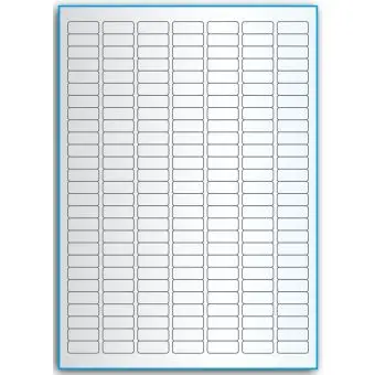 A4-etiketter, 189 stansade etiketter/ark, 25,4 x 10,0 mm, transparent, 50 ark - Etiketter på A-4 ark, transparent