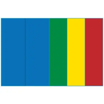 A4-etiketter, 2 slids L&aring;ng, 2 stansade etiketter/ark, 105,00 x 295,3 mm, (bl&aring;, gr&ouml;n, gul eller r&ouml;d) 100 ark - 