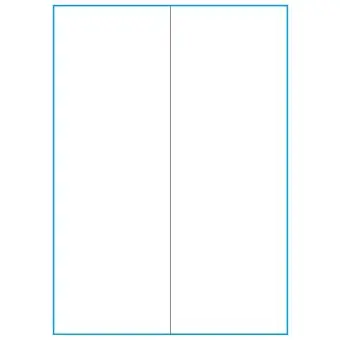A4-etiketter, 2 lång slids etiketter/ark, 105,0 x 295,3 mm, vit matt, 100 ark - Etiketter på A-4 ark, vit matt