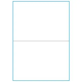 A4-2 slids , 2 stansade etiketter/ark, 210,0 x 147,6 mm, vit matta, 100 ark - 