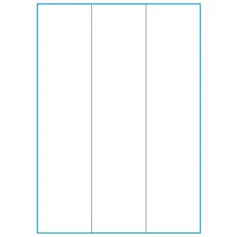 A4-3- lång slids, 3 stansade etiketter/ark, 70,0 x 295,3 mm, vit matt, 100 ark - 