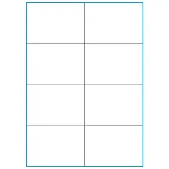 A4-8 slids, 8 stansade etiketter/ark, 105,0 x 73,8 mm, vit matt, 100 ark - 