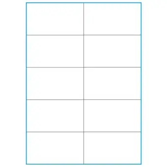 A4-10 slids, 10 stansade etiketter/ark, 105,0 x 59,1 mm, vit matt, 100 ark - 