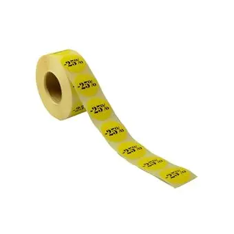 Gula etiketter (rabatt 25%), 1000 st. - Förtryckta etiketter