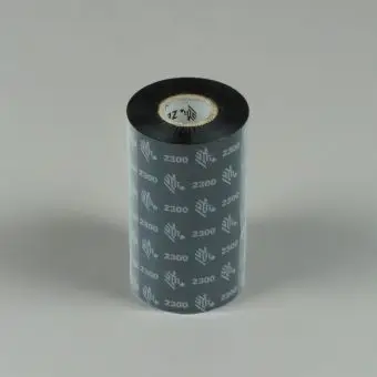 Zebra 2300 Vaxfärgband - 110mm x 450m för Transferprintere - Neutrala etiketter till etikettskrivare