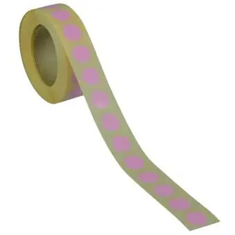 Rund etiket, Ø13, rosa, 1000 st. - Runda etiketter