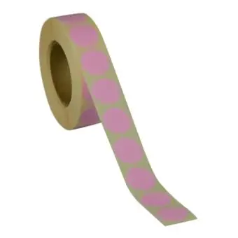Rund etiket, Ø19, rosa, 1000 st. - Runda etiketter