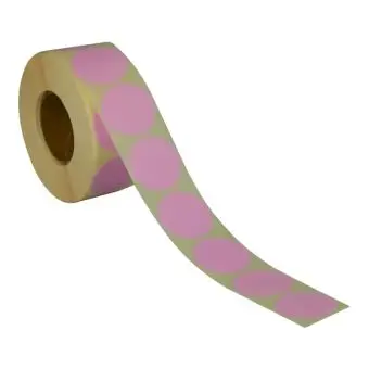 Rund etiket, Ø32, rosa, 1000 st. - Runda etiketter