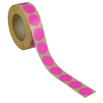 Rund etiket, Ø19, pink, 1000 st. - Runda etiketter