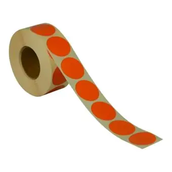 Rund etiket, Ø32, orange, 1000 st. - Runda etiketter