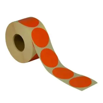 Rund etiket, Ø50, orange, 1000 st. - Runda etiketter