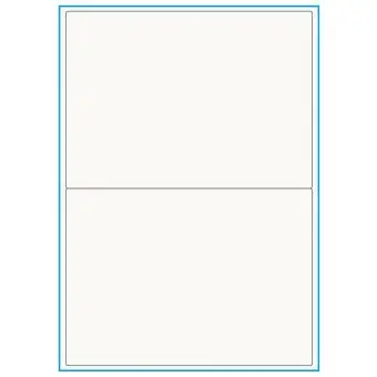A4-2, 100% Recycled 2 stansade etiketter/ark, 199,6 x 143,5 mm, benvit/matt , A5, 75 ark - A4, A5 & A6 etiketter i ark
