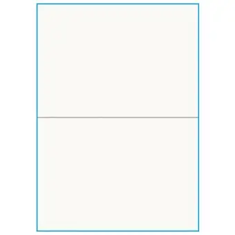 A4-2 slids, 100% Recycled, 2 stansade etiketter/ark, 210,0 x 147,6 mm, benvit/matt, 75 ark - A4, A5 & A6 etiketter i ark