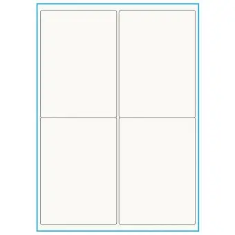 A4-4, 100% Recycled 4 stansade etiketter/ark, 99,1 x 139,0 mm, benvit/matt, 75 ark - A4, A5 & A6 etiketter i ark