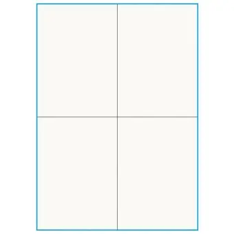 A4-4 slids, 100% Recycled, 4 stansade etiketter/ark, 105,0 x 147,6 mm, benvit/matt, 75 ark - A4, A5 & A6 etiketter i ark