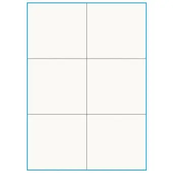 A4-6 slids, 100% Recycled, 6 stansade etiketter/ark, 105,0 x 98,4 mm, benvit/matt, 75 ark - A4, A5 & A6 etiketter i ark