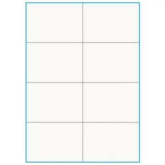 A4-8 slids, 100% Recycled, 8 stansade etiketter/ark, 105,0 x 73,8 mm, benvit/matt, 75 ark - A4, A5 & A6 etiketter i ark