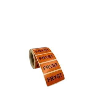 Varning: Fryst, 50x25mm, 500 st. - Förtryckta etiketter