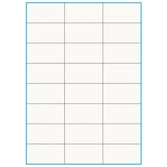 A4-24 slids, 100% Recycled, 24 stansade etiketter/ark, 70,0 x 36,9 mm, benvit/matt, 75 ark - A4, A5 & A6 etiketter i ark