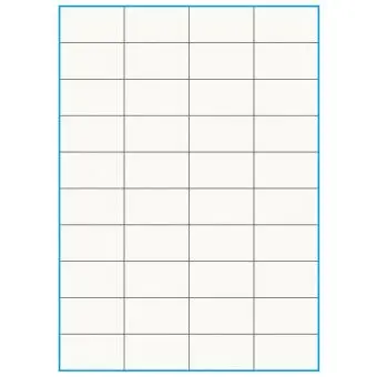 A4-40 slids, 100% Recycled, 40 stansade etiketter/ark, 52,5 x 29,5 mm, benvit/matt, 75 ark - A4, A5 & A6 etiketter i ark