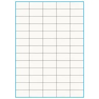 A4-65 slids, 100% Recycled, 65 stansade etiketter/ark, 42,0 x 22,7 mm, benvit/matt, 75 ark - A4, A5 & A6 etiketter i ark