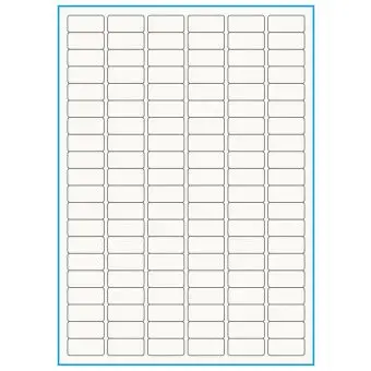 A4-120, 100% Recycled 120 stansade etiketter/ark, 30,0 x 14,0 mm, benvit/matt, 75 ark - A4, A5 & A6 etiketter i ark
