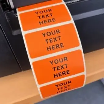 Etikett 50 x 25 mm, orange, 1000 st. - Printshop