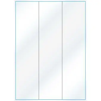 A4-3-lång slids, Gloss, 3 stansade etiketter/ark, 70,0 x 295,3 mm, vit/gloss  100 ark - Etiketter på A-4 ark, vit blank
