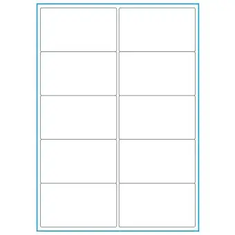 A4-etiketter, 10 stansade etiketter/ark, 99,1 x 57,0 mm, heavy duty, 50 ark - Etiketter på A-4 ark, heavy duty