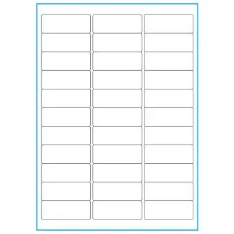 A4-etiketter, 33 stansade etiketter/ark, 64,0 x 24,3 mm, heavy duty, 50 ark - Etiketter på A-4 ark, heavy duty