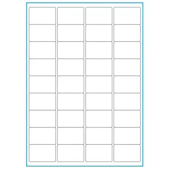 A4-etiketter, 36 stansade etiketter/ark, 48,0 x 31,0 mm, heavy duty, 50 ark - Etiketter på A-4 ark, heavy duty
